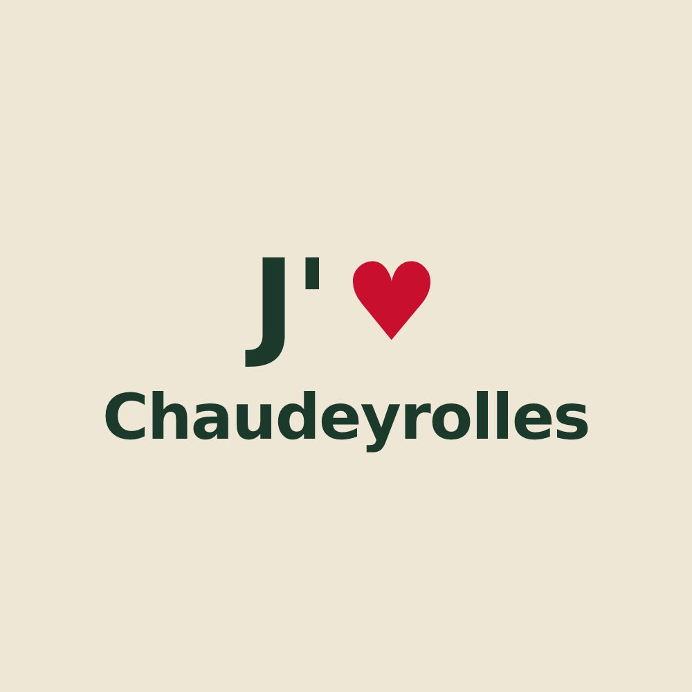 Tote bag personnalisé Chaudeyrolles — design J'aime Chaudeyrolles
