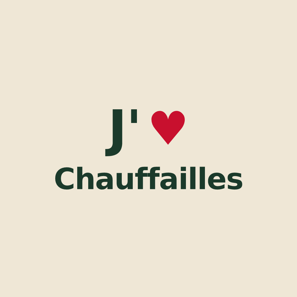 Tote bag personnalisé Chauffailles — design J'aime Chauffailles