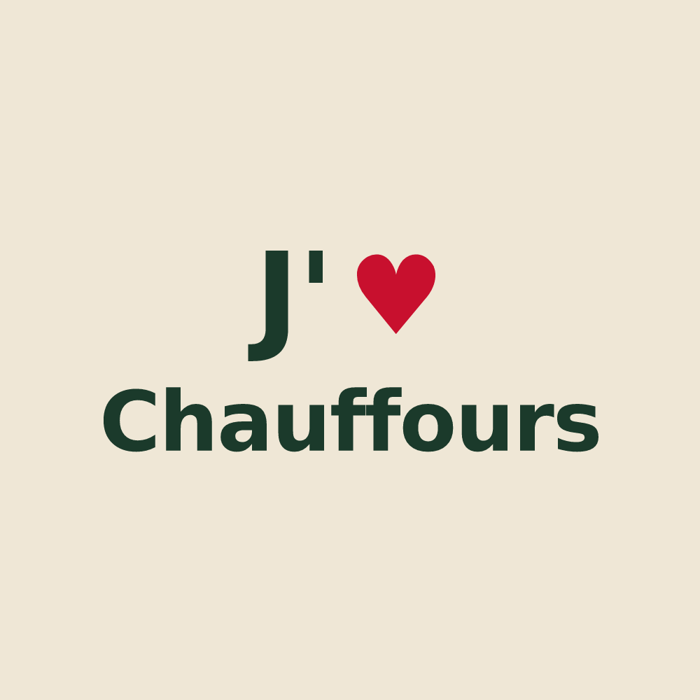 Tote bag personnalisé Chauffours — design J'aime Chauffours