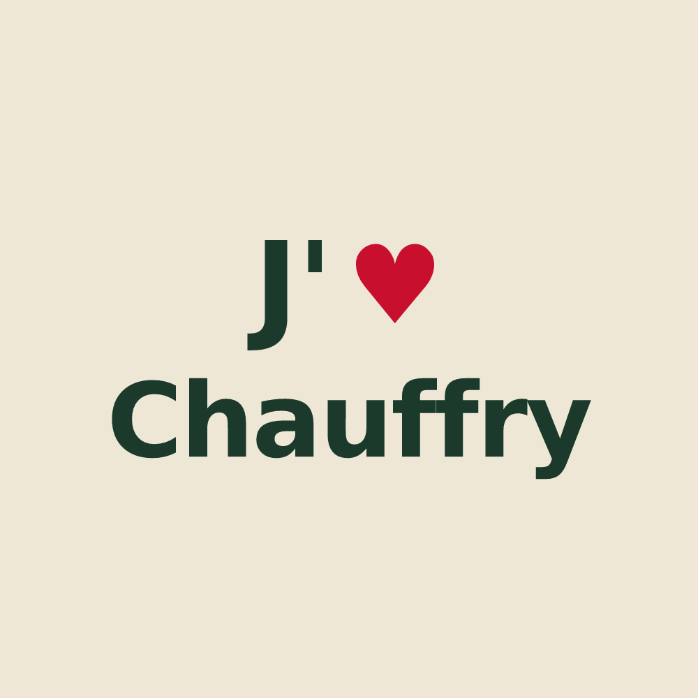 Tote bag personnalisé Chauffry — design J'aime Chauffry