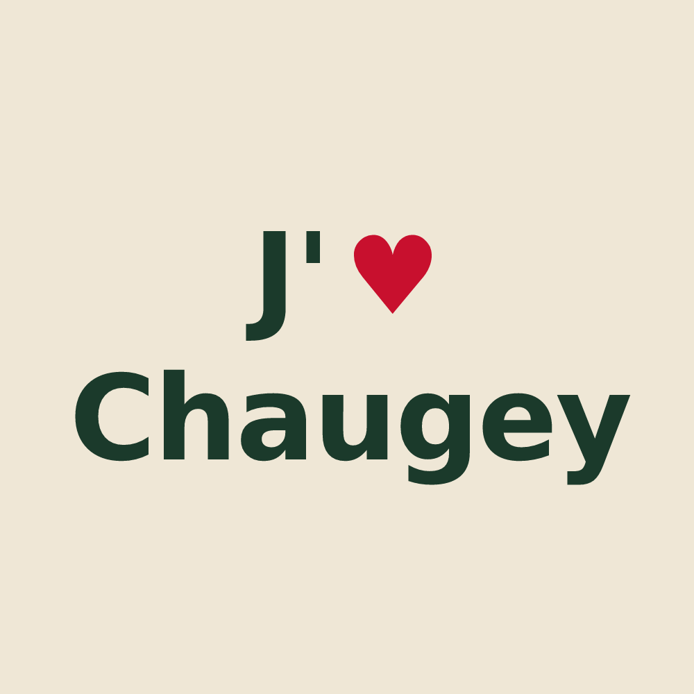 Tote bag personnalisé Chaugey — design J'aime Chaugey