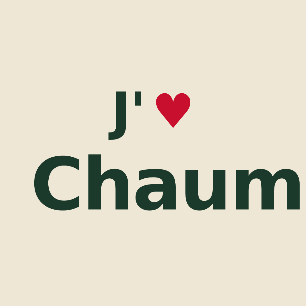 Tote bag personnalisé Chaum — design J'aime Chaum