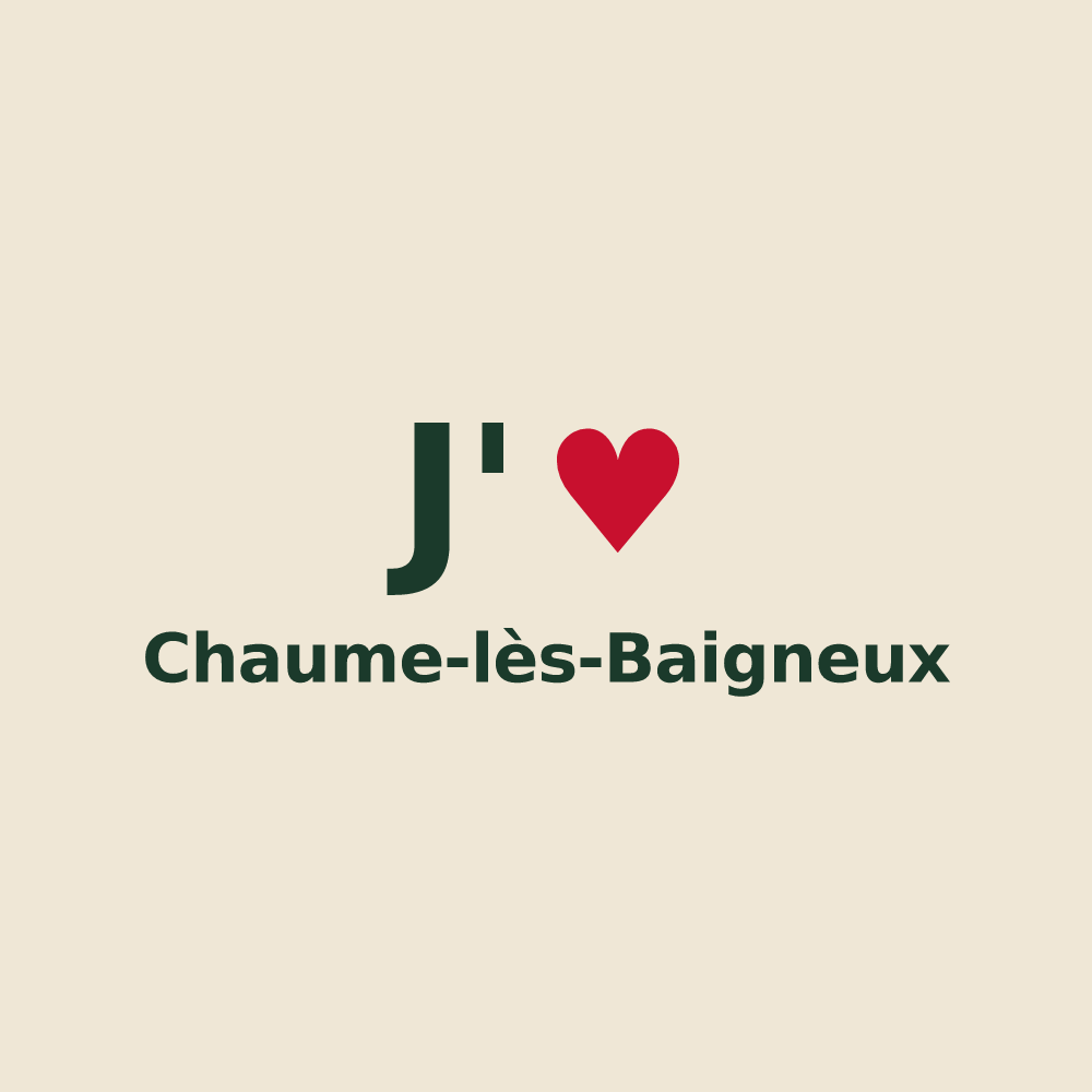Tote bag personnalisé Chaume-lès-Baigneux — design J'aime Chaume-lès-Baigneux