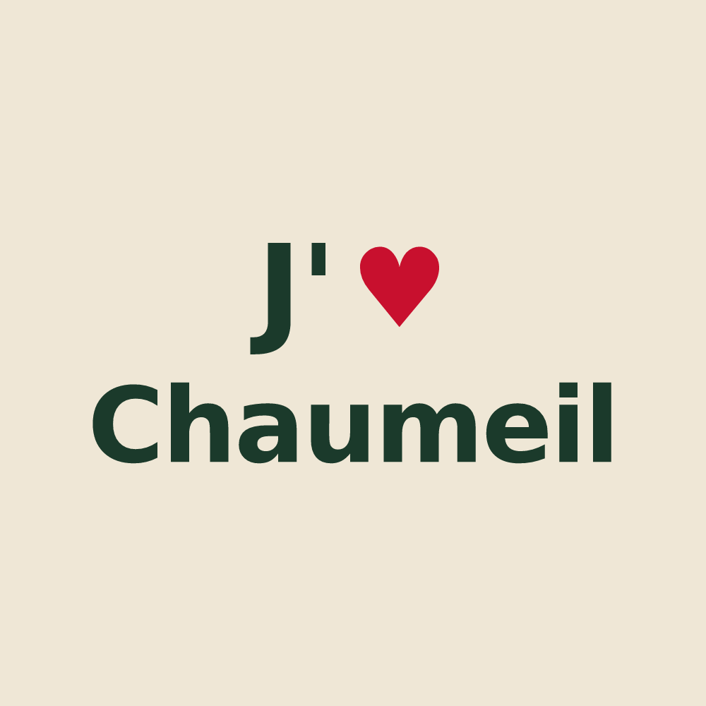 Tote bag personnalisé Chaumeil — design J'aime Chaumeil