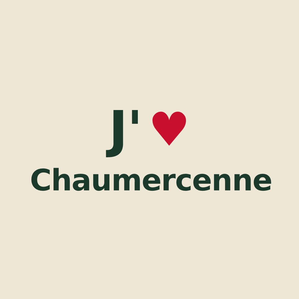 Tote bag personnalisé Chaumercenne — design J'aime Chaumercenne