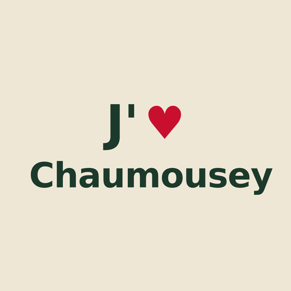 Tote bag personnalisé Chaumousey — design J'aime Chaumousey