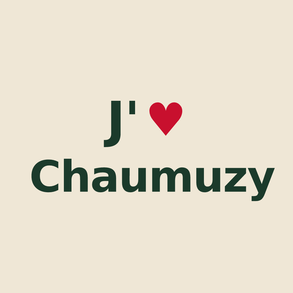 Tote bag personnalisé Chaumuzy — design J'aime Chaumuzy