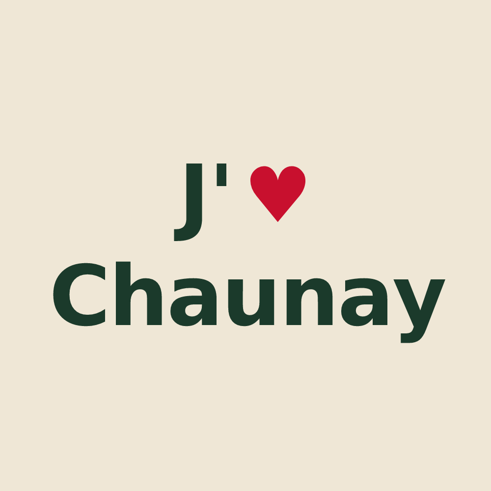 Tote bag personnalisé Chaunay — design J'aime Chaunay