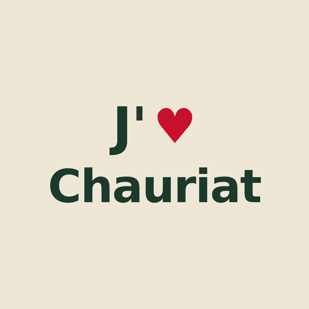 Tote bag personnalisé Chauriat — design J'aime Chauriat