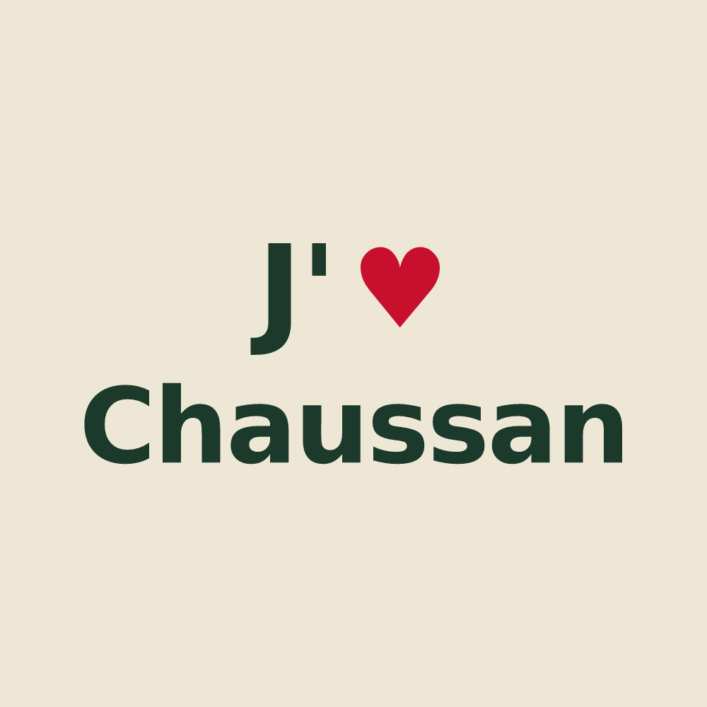 Tote bag personnalisé Chaussan — design J'aime Chaussan