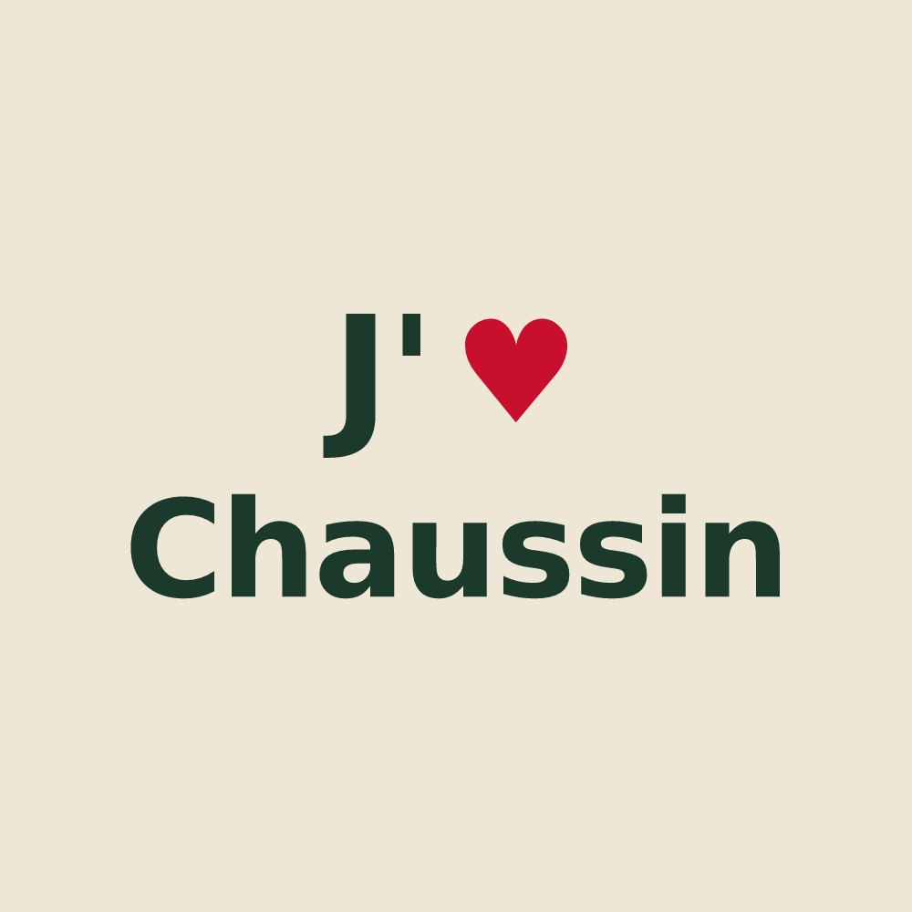 Tote bag personnalisé Chaussin — design J'aime Chaussin