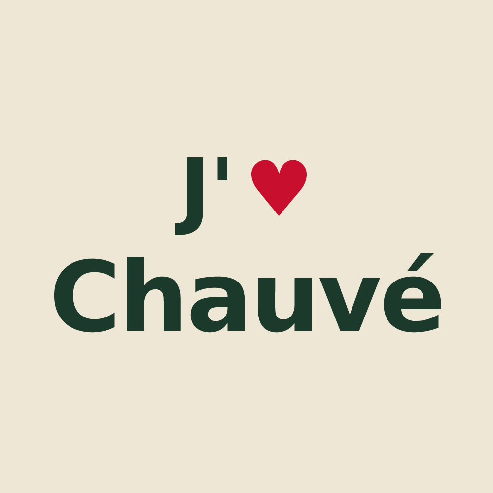Tote bag personnalisé Chauvé — design J'aime Chauvé
