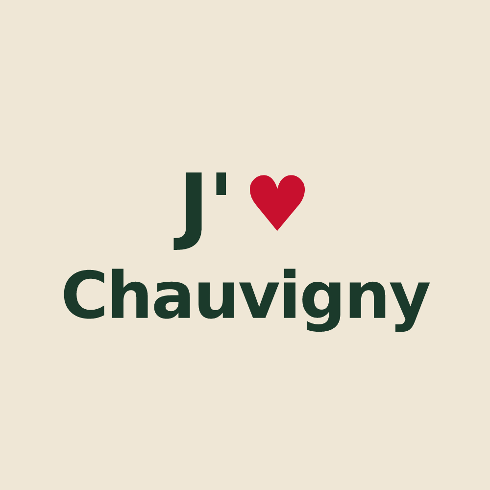 Tote bag personnalisé Chauvigny — design J'aime Chauvigny