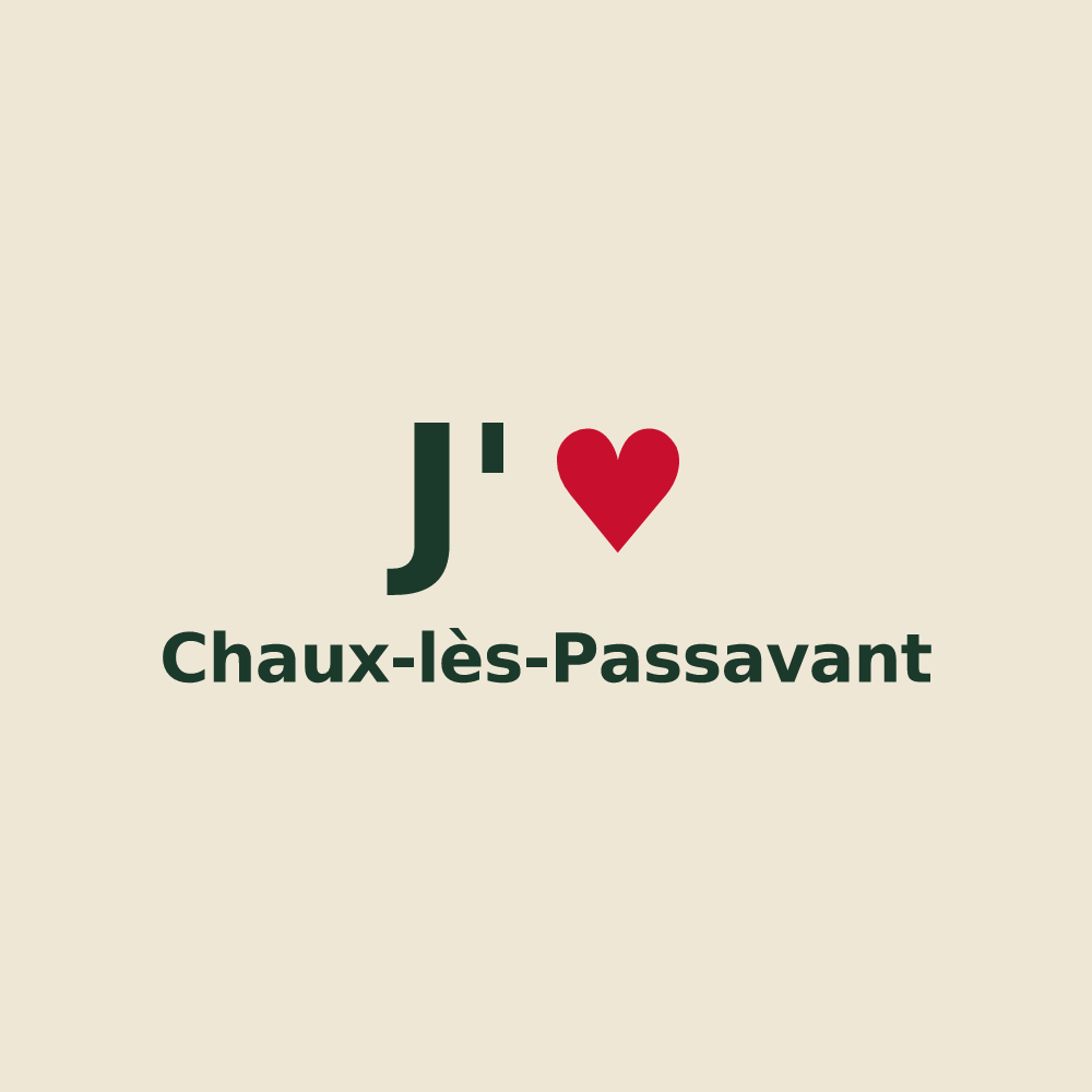 Tote bag personnalisé Chaux-lès-Passavant — design J'aime Chaux-lès-Passavant