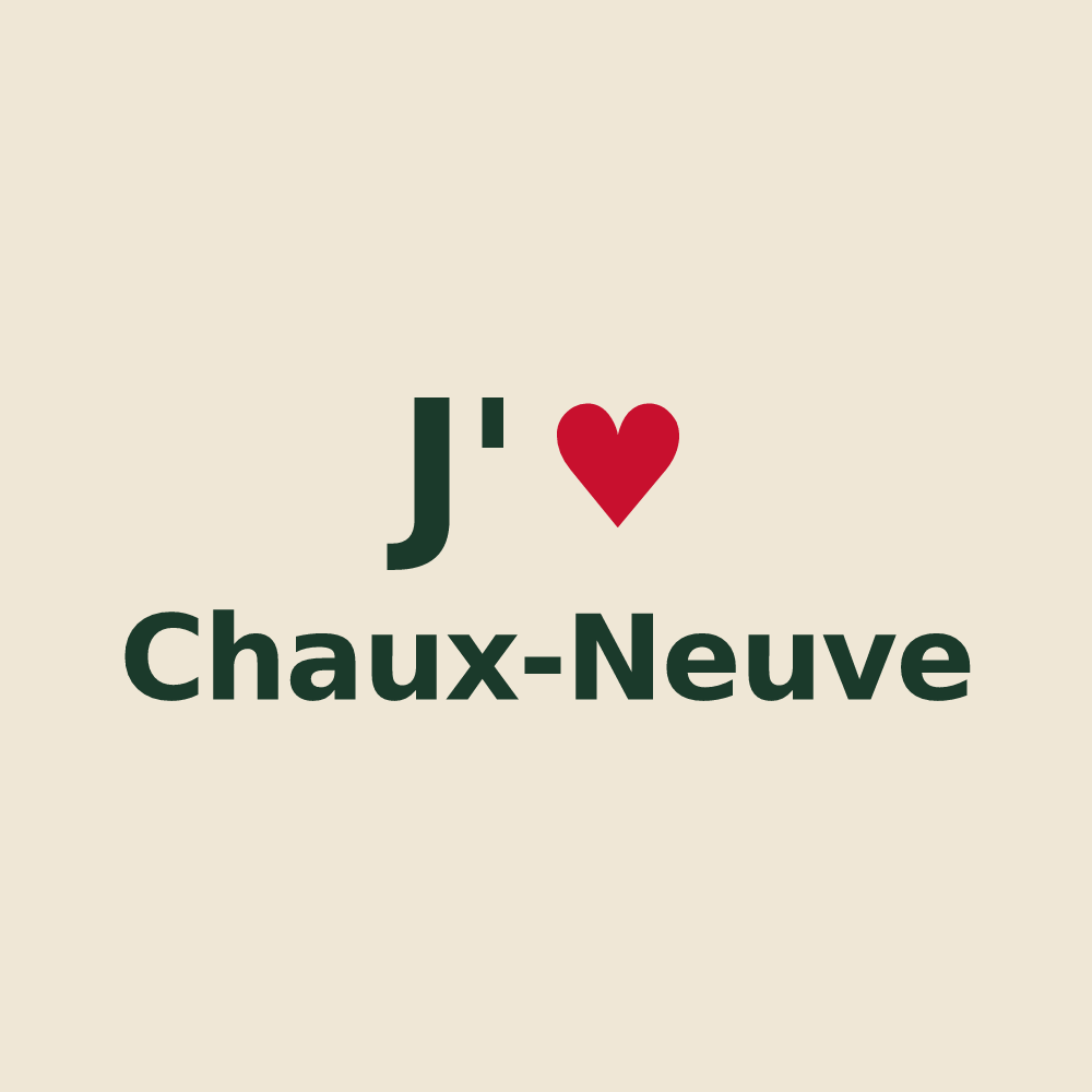 Tote bag personnalisé Chaux-Neuve — design J'aime Chaux-Neuve