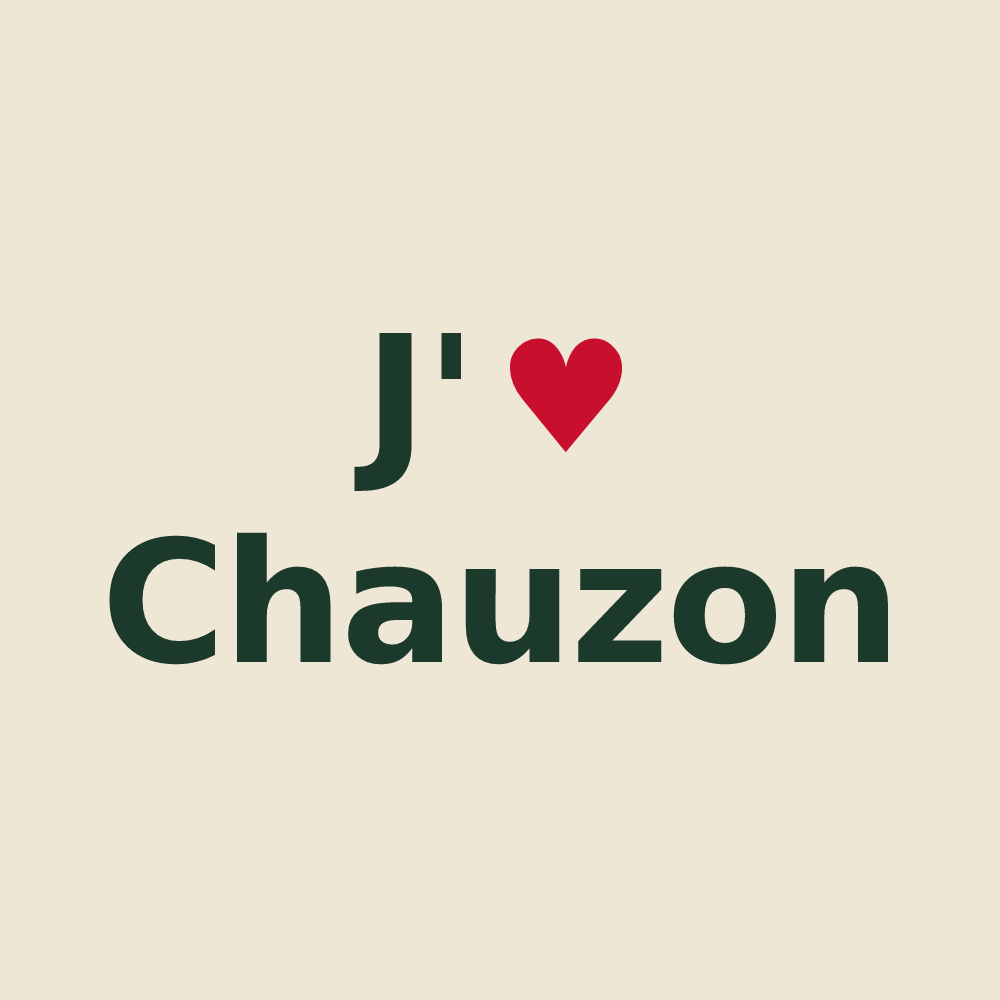 Tote bag personnalisé Chauzon — design J'aime Chauzon