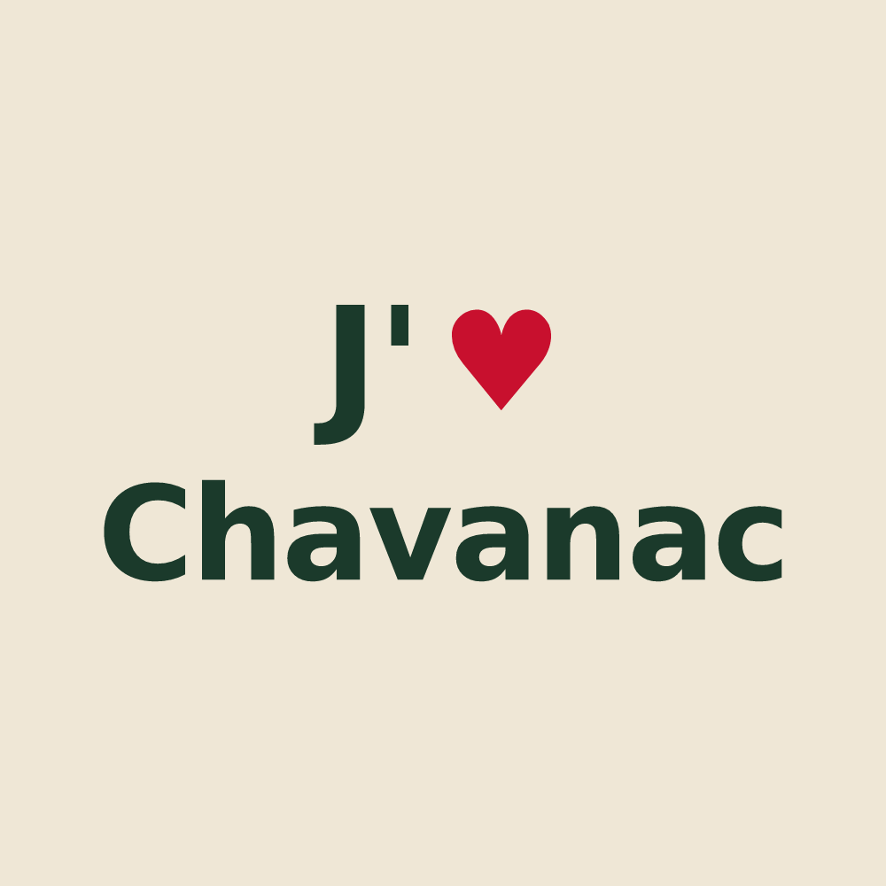 Tote bag personnalisé Chavanac — design J'aime Chavanac