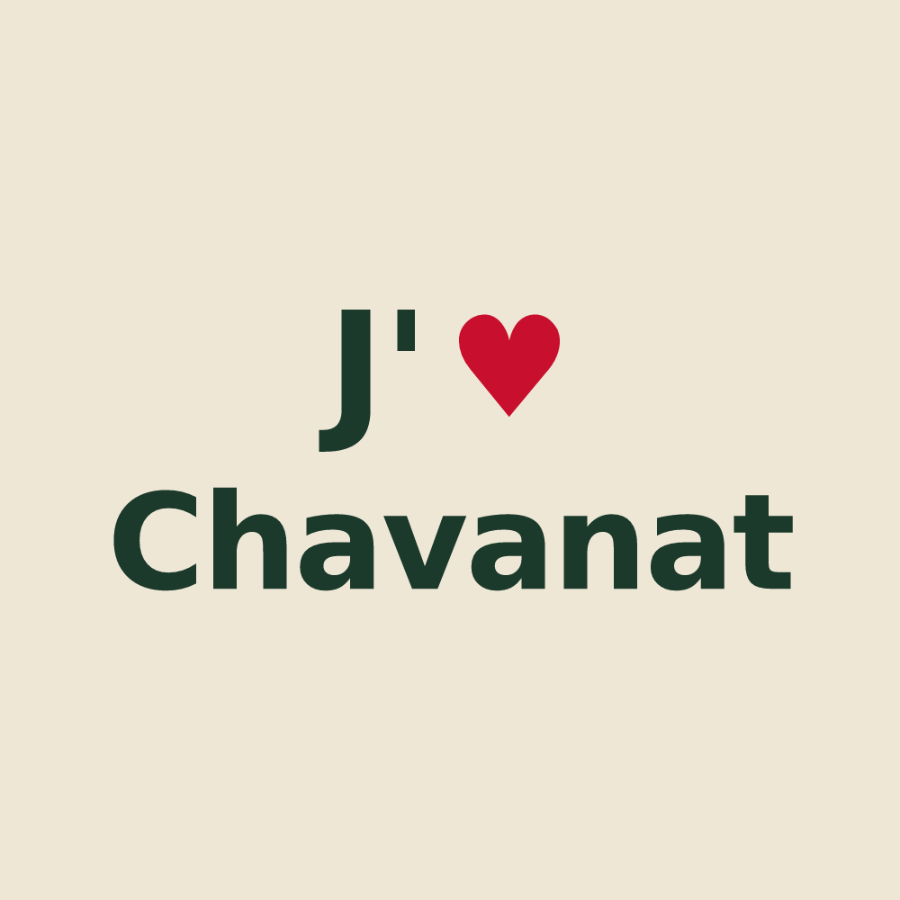 Tote bag personnalisé Chavanat — design J'aime Chavanat