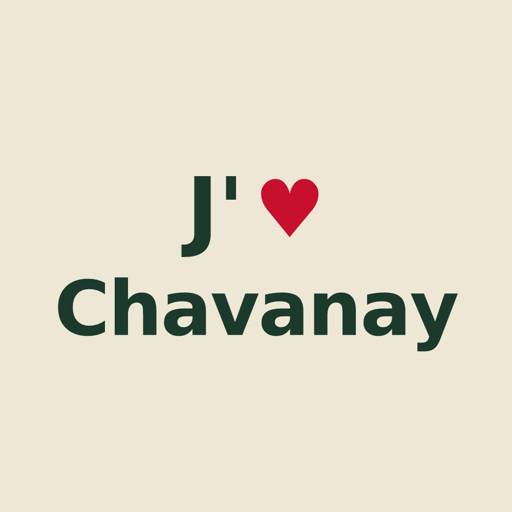 Tote bag personnalisé Chavanay — design J'aime Chavanay