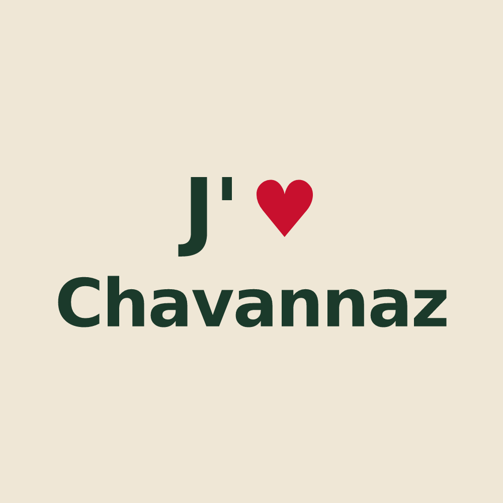 Tote bag personnalisé Chavannaz — design J'aime Chavannaz