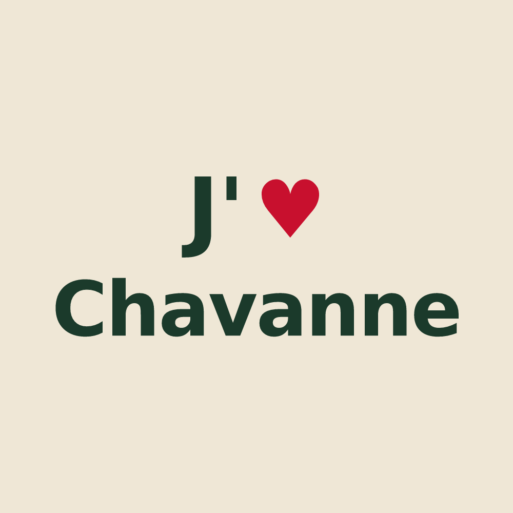 Tote bag personnalisé Chavanne — design J'aime Chavanne