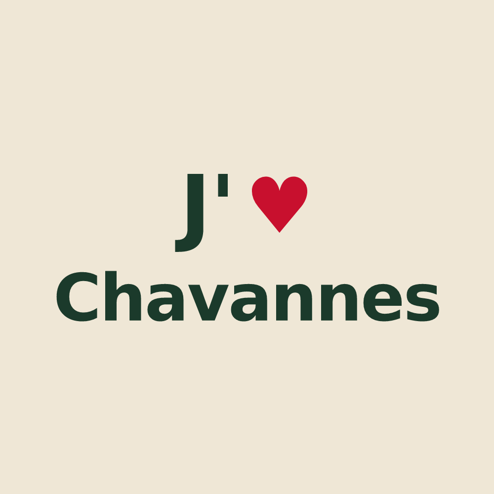 Tote bag personnalisé Chavannes — design J'aime Chavannes