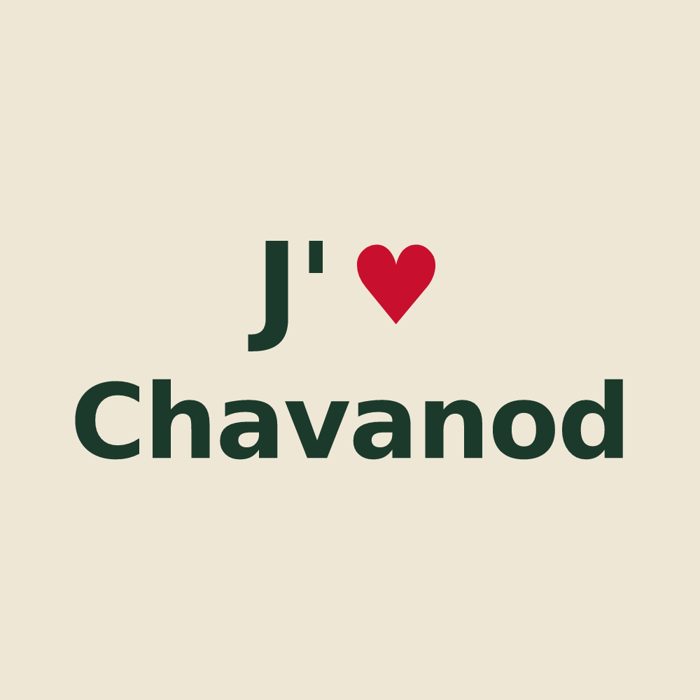 Tote bag personnalisé Chavanod — design J'aime Chavanod