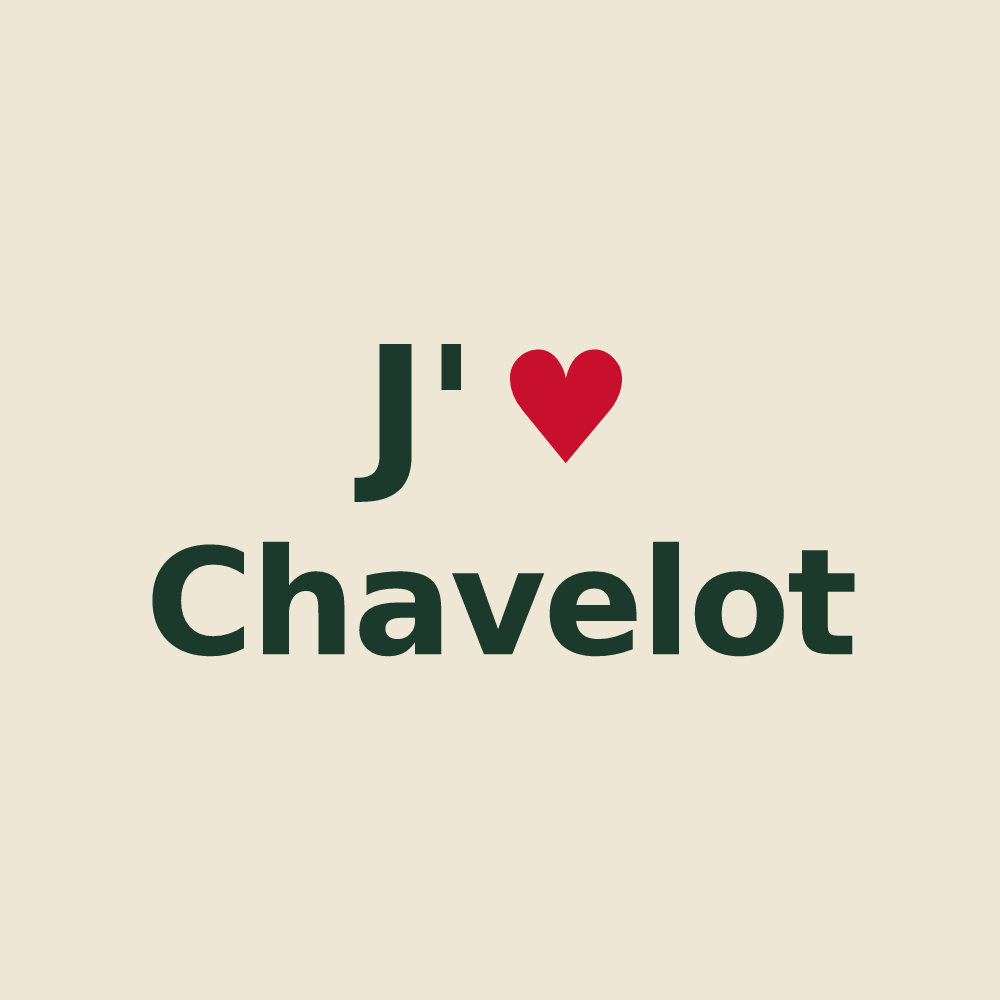 Tote bag personnalisé Chavelot — design J'aime Chavelot