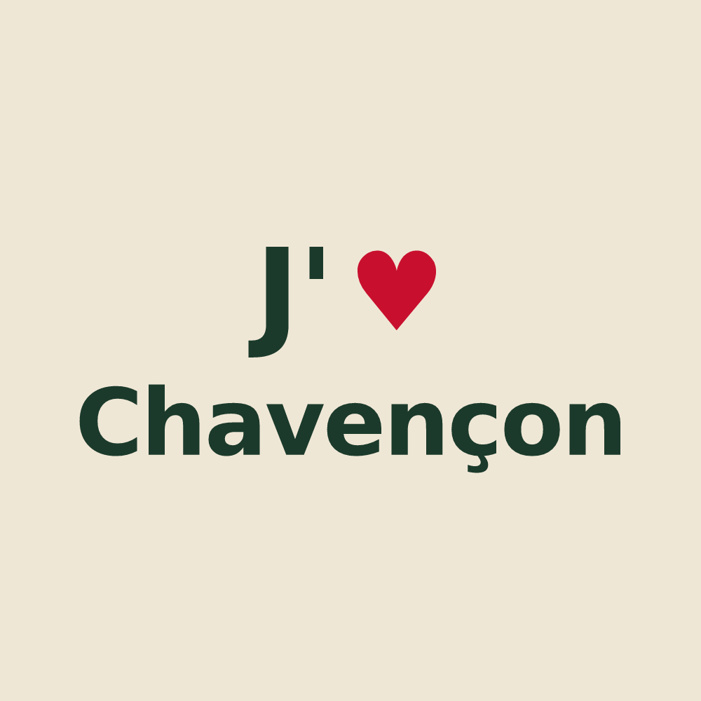 Tote bag personnalisé Chavençon — design J'aime Chavençon