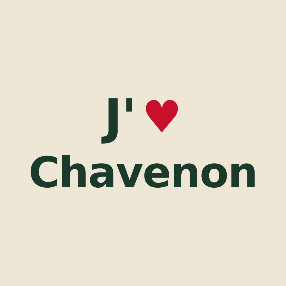 Tote bag personnalisé Chavenon — design J'aime Chavenon