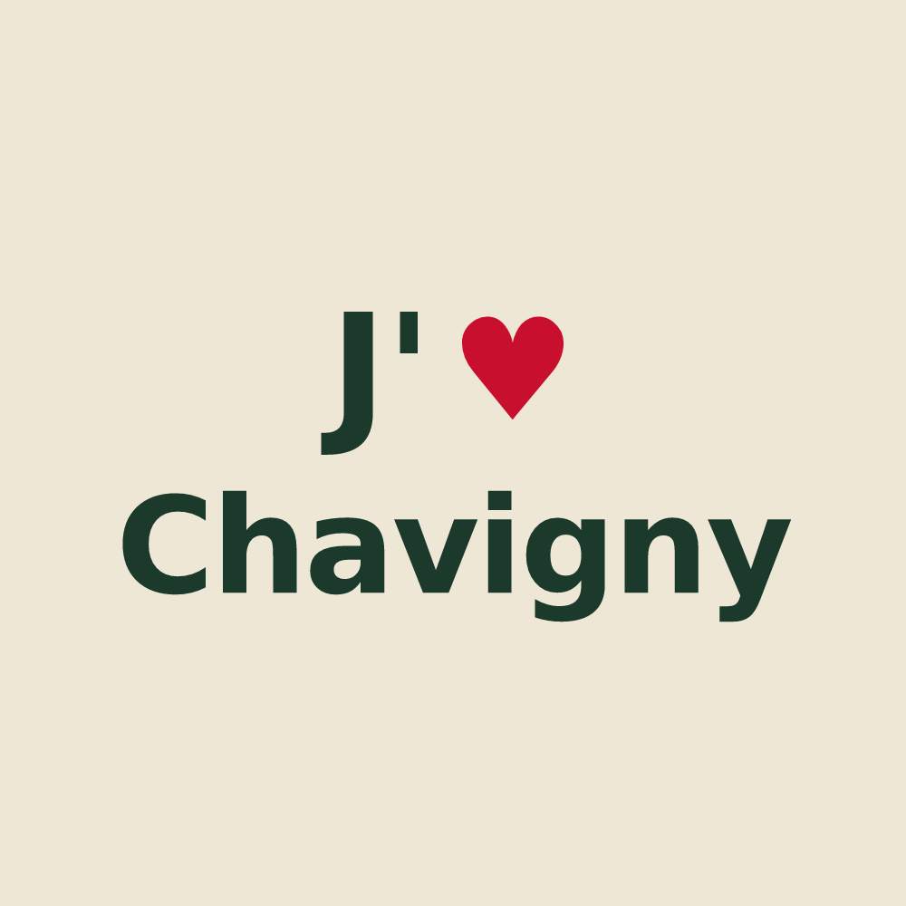 Tote bag personnalisé Chavigny — design J'aime Chavigny