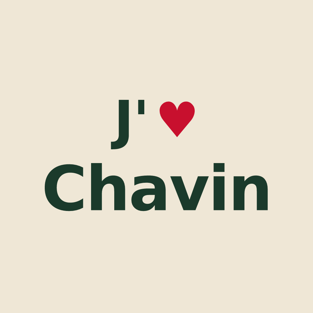 Tote bag personnalisé Chavin — design J'aime Chavin