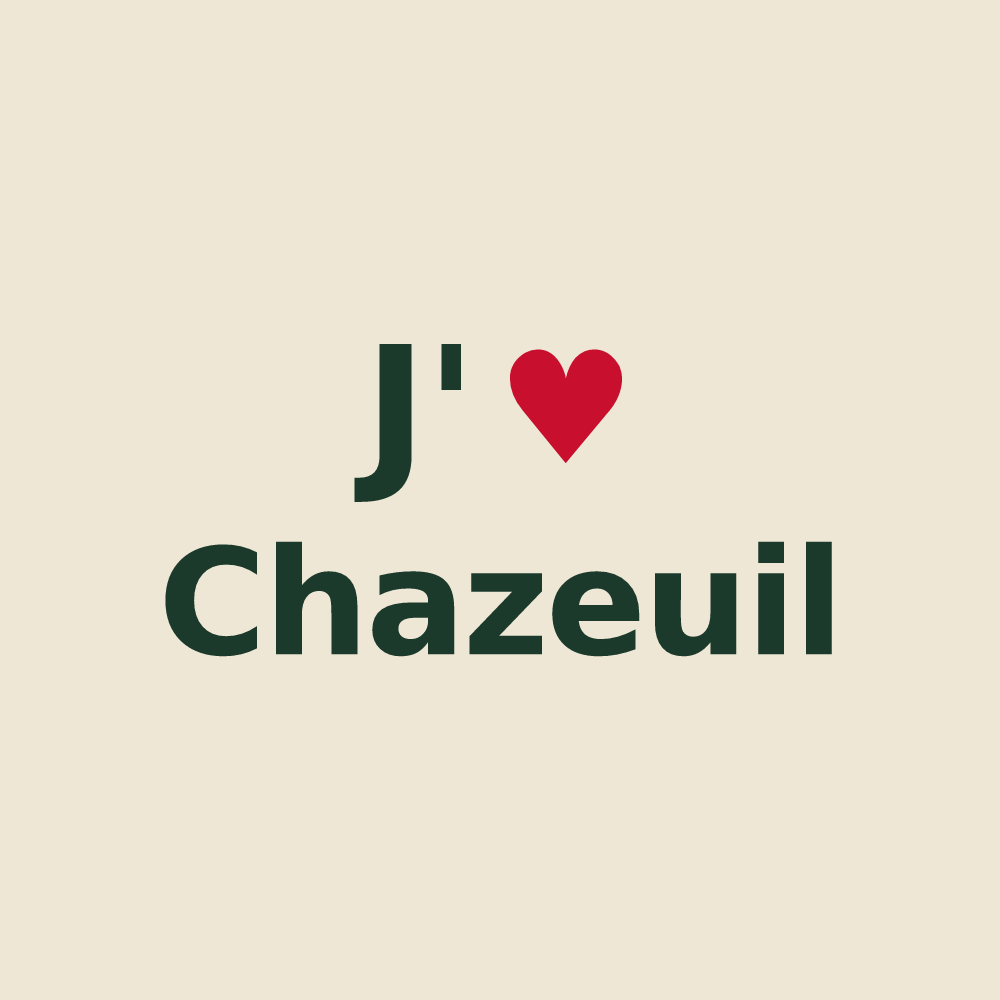 Tote bag personnalisé Chazeuil — design J'aime Chazeuil