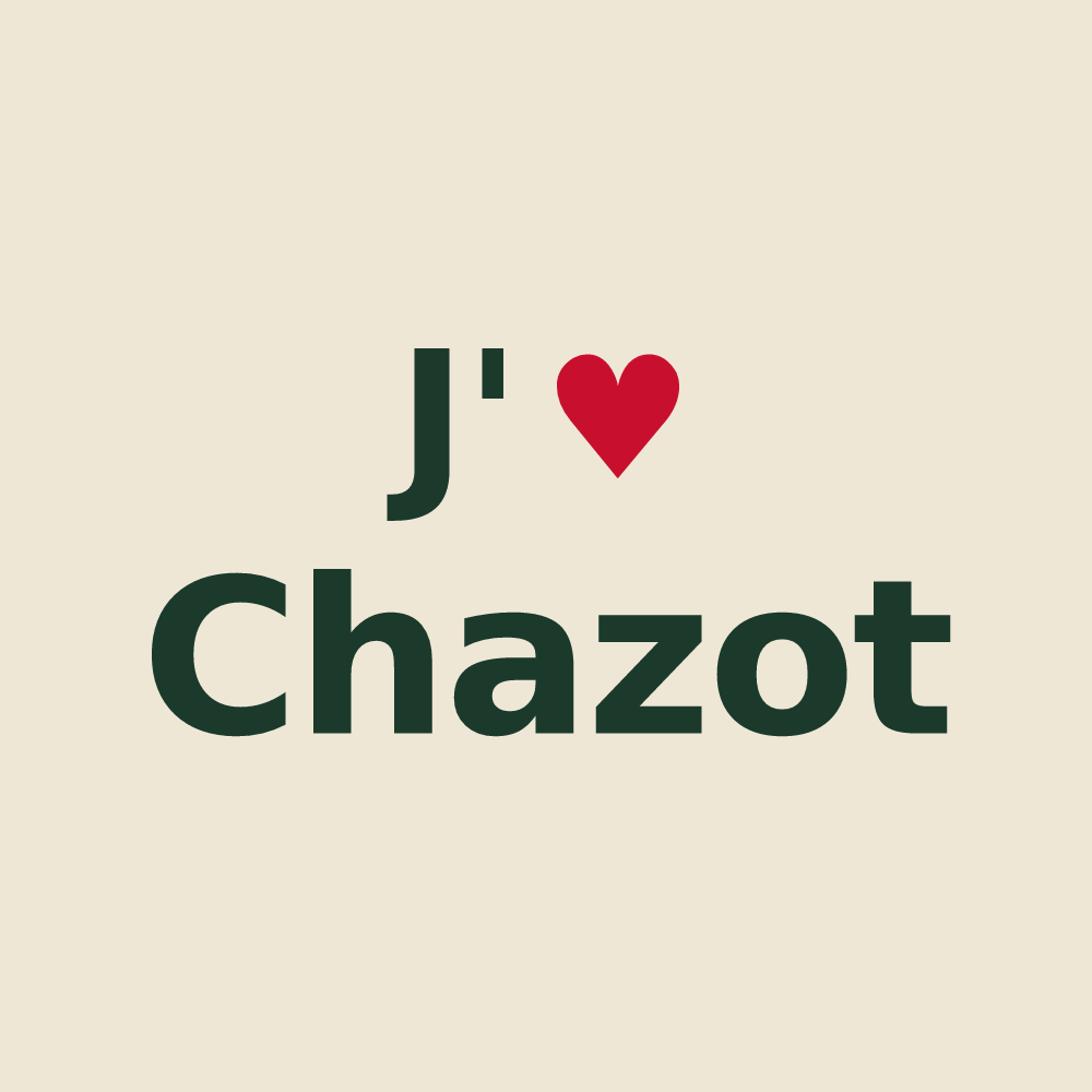Tote bag personnalisé Chazot — design J'aime Chazot