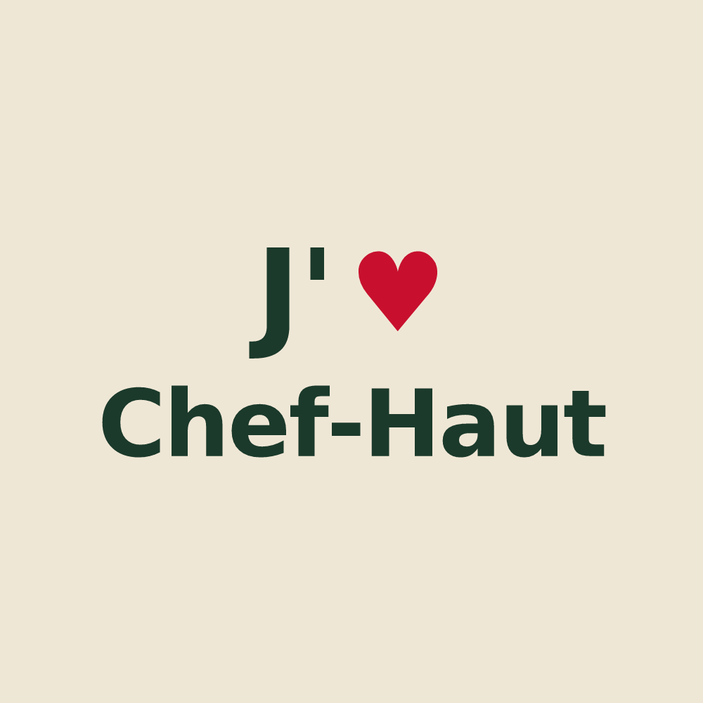 Tote bag personnalisé Chef-Haut — design J'aime Chef-Haut