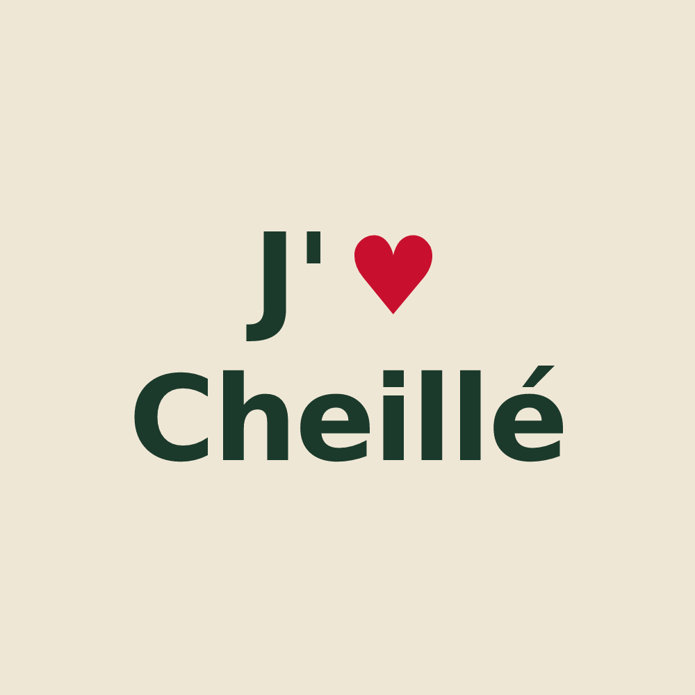 Tote bag personnalisé Cheillé — design J'aime Cheillé