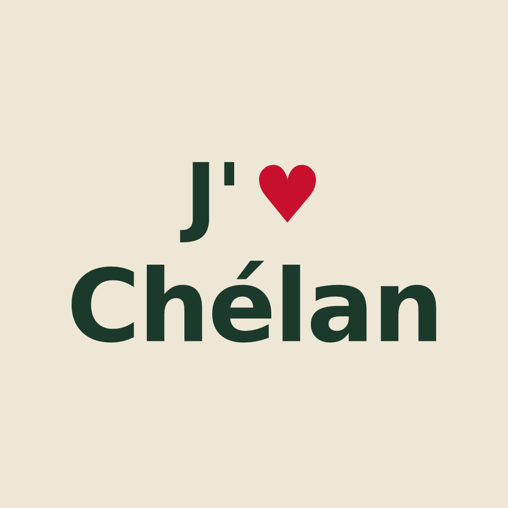 Tote bag personnalisé Chélan — design J'aime Chélan