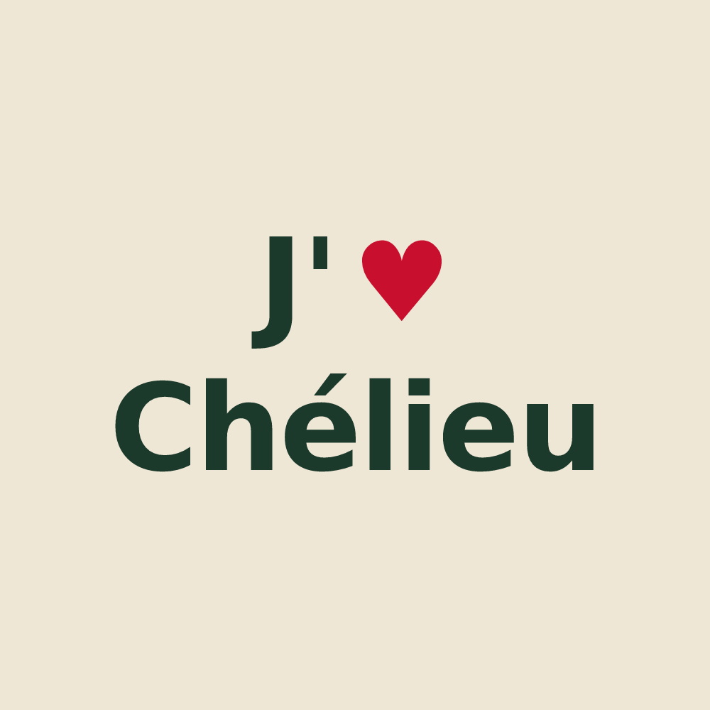 Tote bag personnalisé Chélieu — design J'aime Chélieu