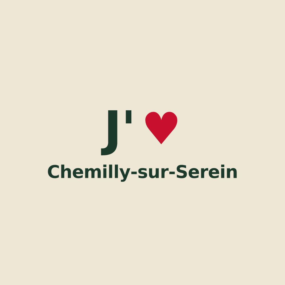 Tote bag personnalisé Chemilly-sur-Serein — design J'aime Chemilly-sur-Serein