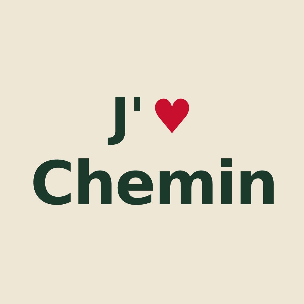 Tote bag personnalisé Chemin — design J'aime Chemin