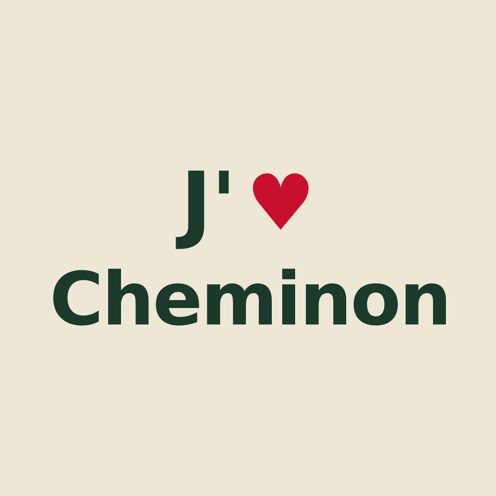 Tote bag personnalisé Cheminon — design J'aime Cheminon