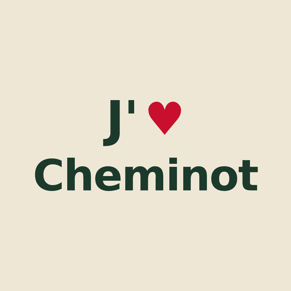Tote bag personnalisé Cheminot — design J'aime Cheminot