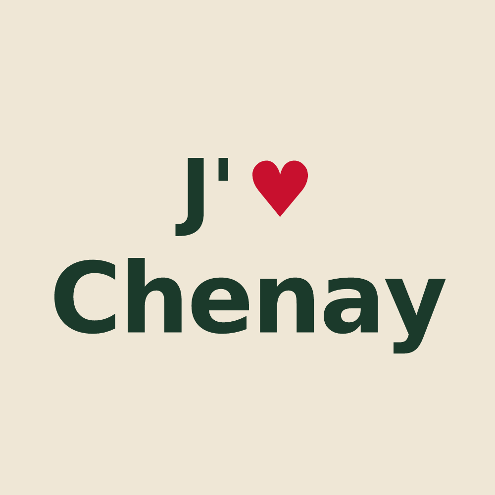 Tote bag personnalisé Chenay — design J'aime Chenay