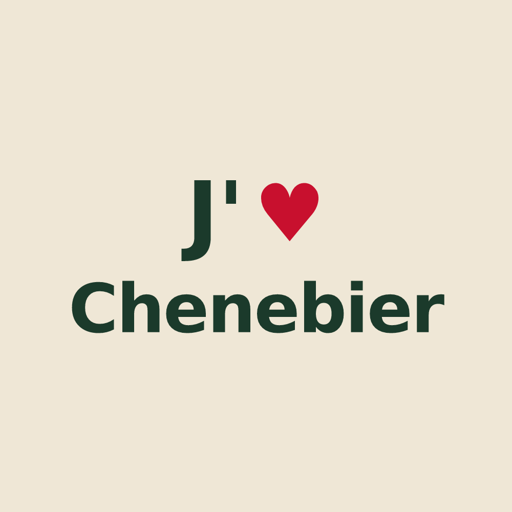 Tote bag personnalisé Chenebier — design J'aime Chenebier