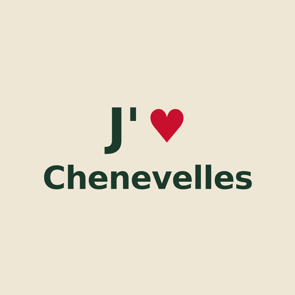 Tote bag personnalisé Chenevelles — design J'aime Chenevelles