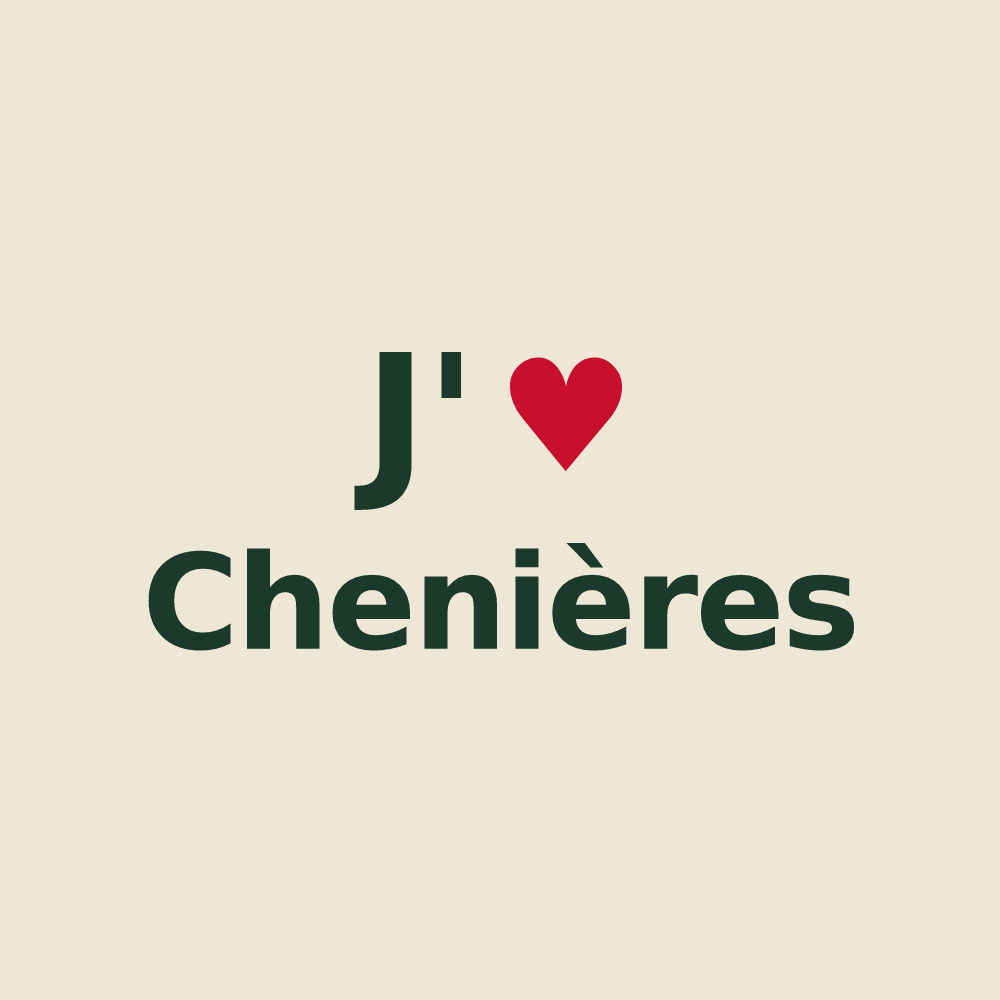 Tote bag personnalisé Chenières — design J'aime Chenières