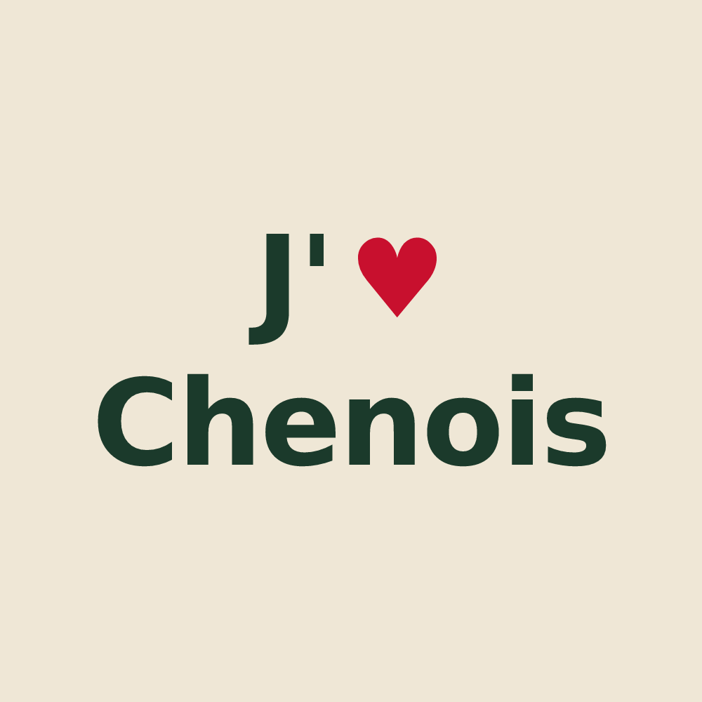 Tote bag personnalisé Chenois — design J'aime Chenois