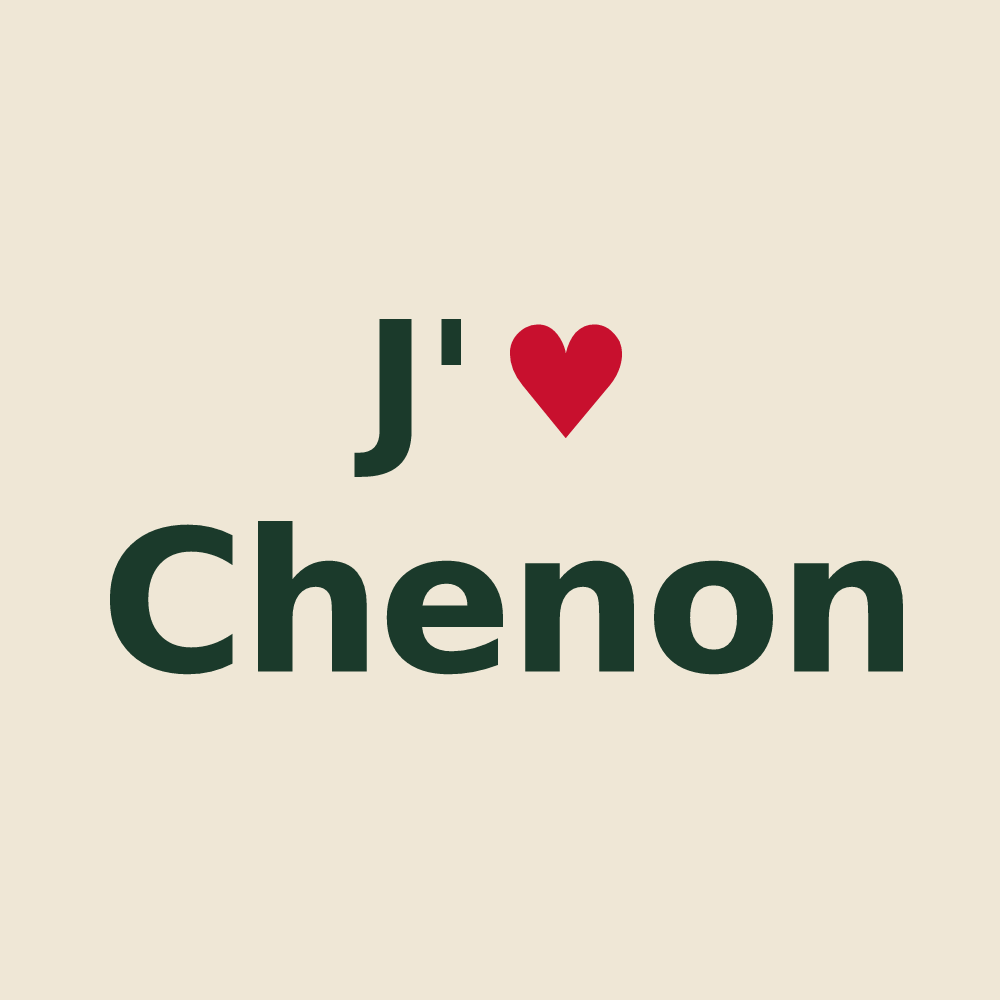 Tote bag personnalisé Chenon — design J'aime Chenon
