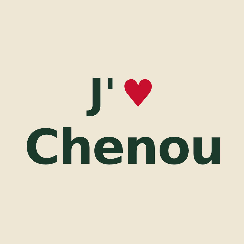 Tote bag personnalisé Chenou — design J'aime Chenou