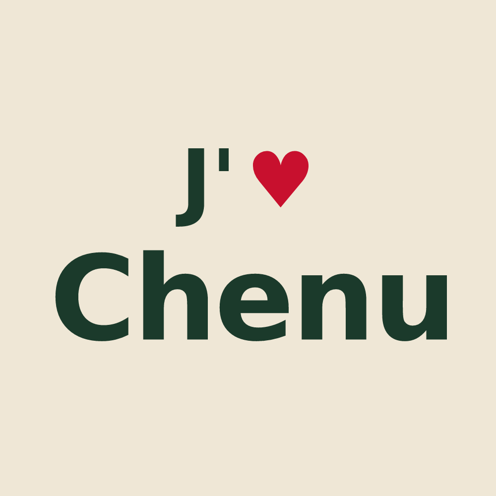Tote bag personnalisé Chenu — design J'aime Chenu